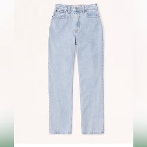 Abercrombie & Fitch Blue Straight Jeans with Distressed Look
